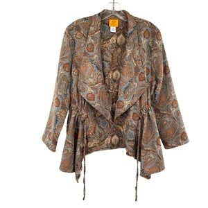Ruby Rd. Paisley Blazer Tapestry Jacket Size Petite Medium